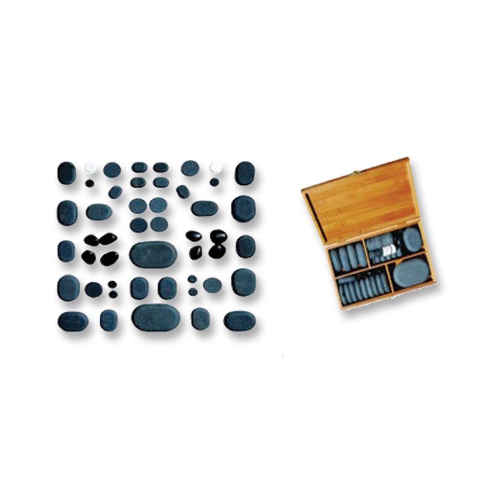30 Hand Polished Basalt Stones Deluxe Set