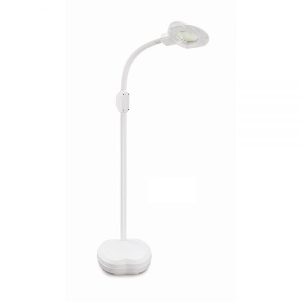 Round 5x Magnifier Lamp With Stand - New Design With Flex Arm
