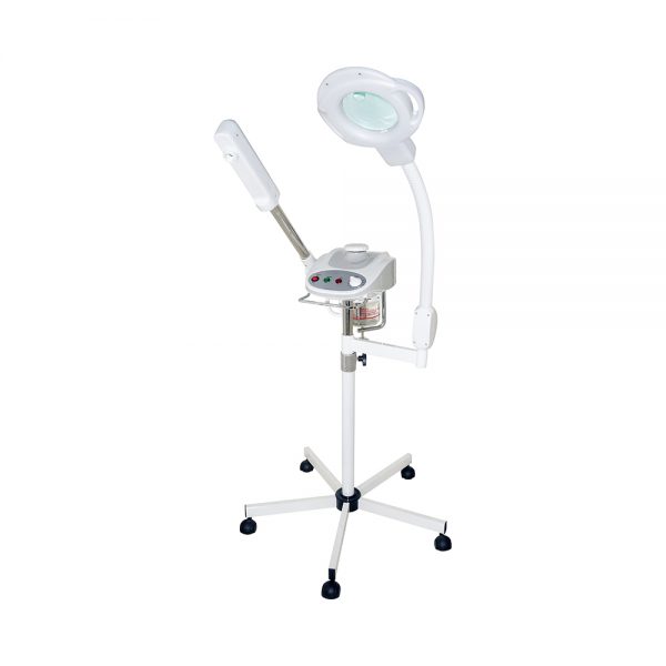 Aromatherapy Ozone Facial Steamer and 5 Diopter Magnifying Lamp Combo - New Design