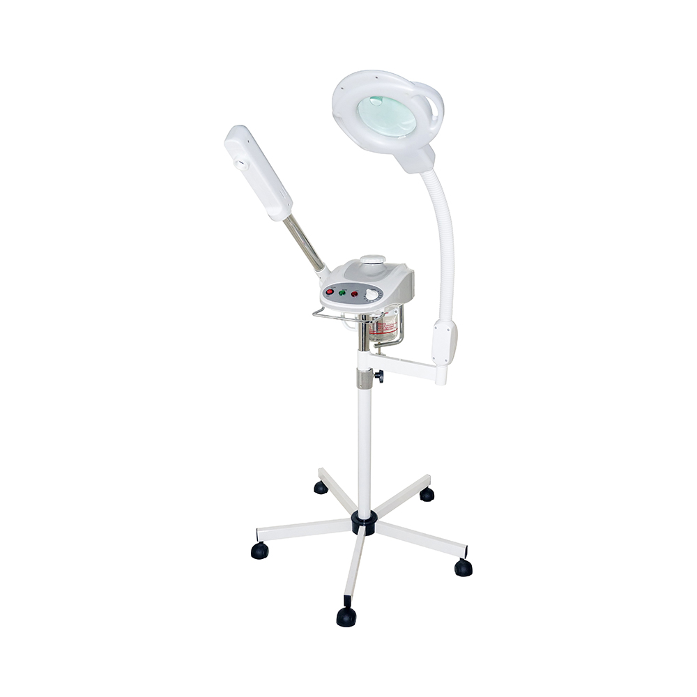 Aromatherapy Ozone Facial Steamer and 5 Diopter Magnifying Lamp Combo - New Design