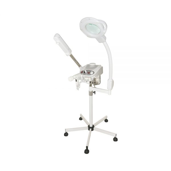 Aromatherapy Ozone facial Steamer with Brush and 5 Diopter Magnifying Lamp - New Design