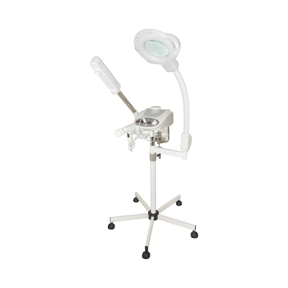 Aromatherapy Ozone facial Steamer with Brush and 5 Diopter Magnifying Lamp - New Design