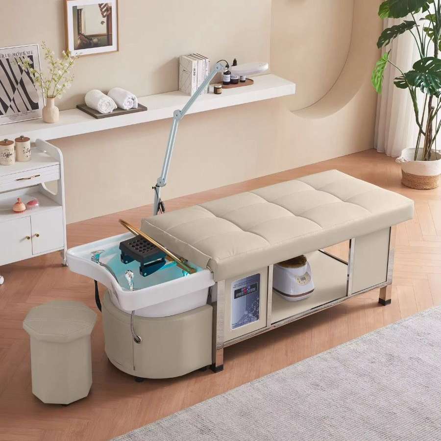 MEENU -Japanese Head Spa Shampoo and Massage Bed with Stool - Image 5