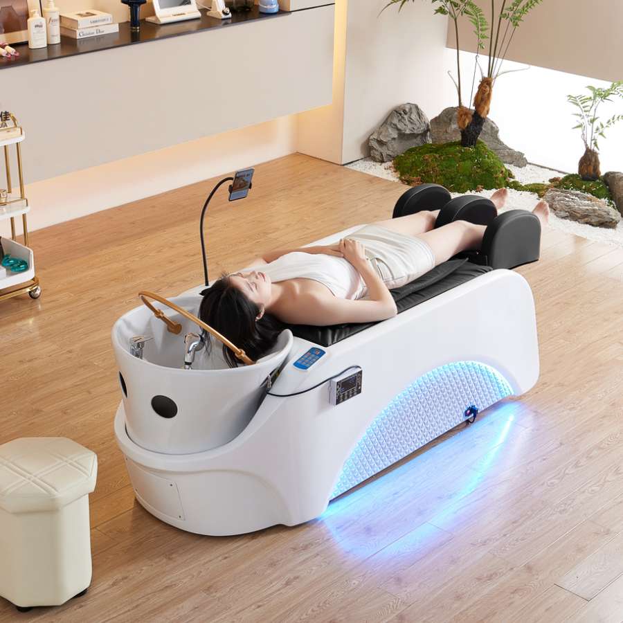 IVY 2.0- Japanese Head Spa and Shampoo bed with Human Touch Massage (Armless) - Image 13