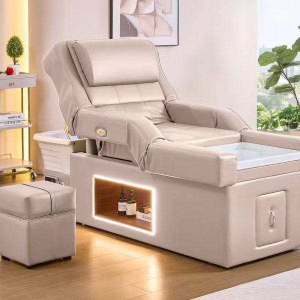 SEREN -Japanese Head Spa Shampoo/Massage/Facial Bed with Pedicure Bath & Stool